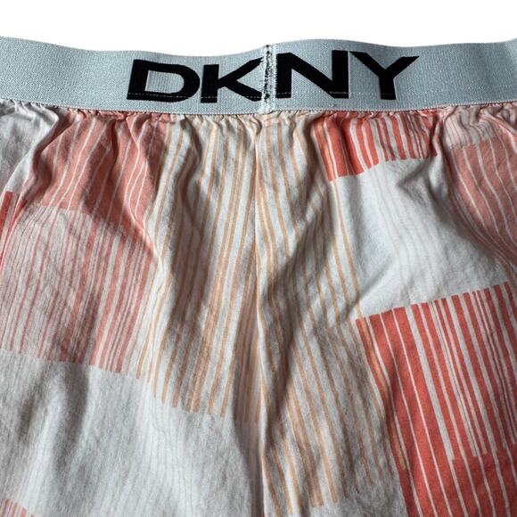 DKNY Pink Striped Casual Shorts Size M Women’s Loungewear - Picture 5 of 7